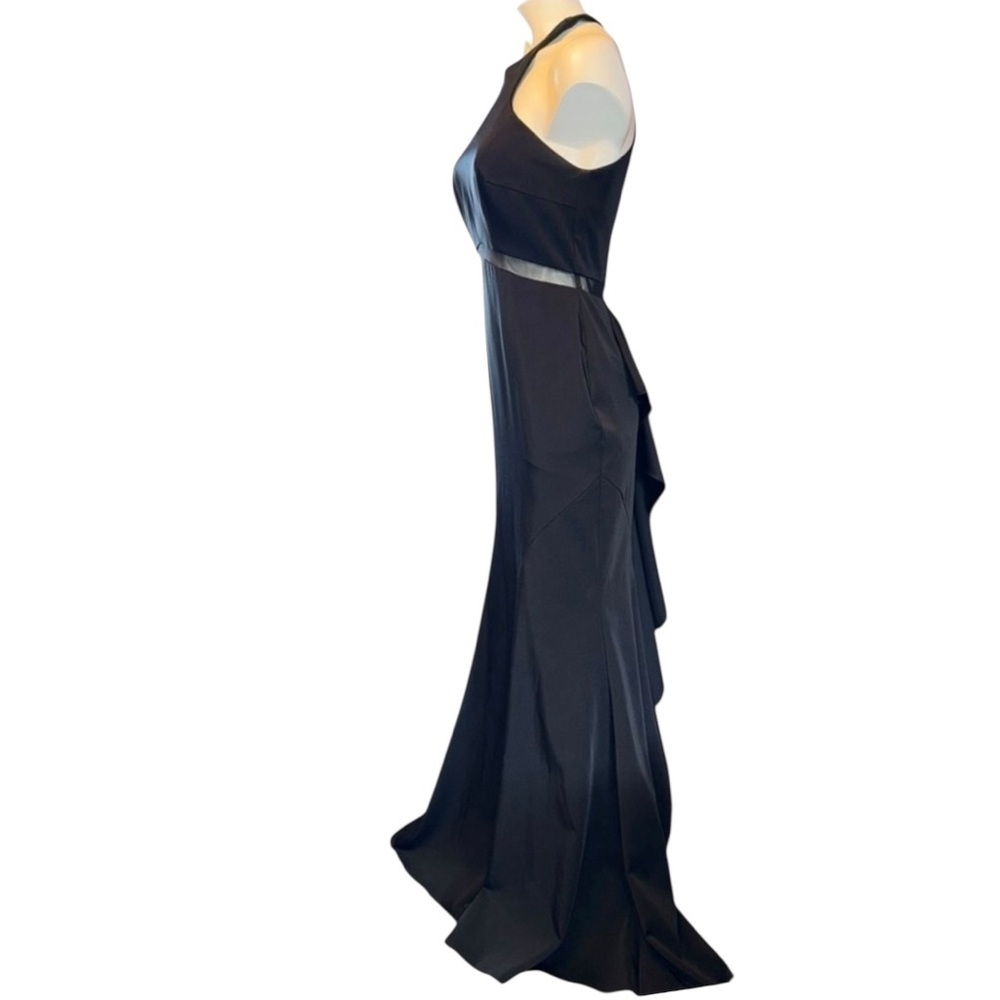 NWOT Temptation Black Halter Gown Size 4 Open Back High Low Formal Dress - Picture 5 of 11